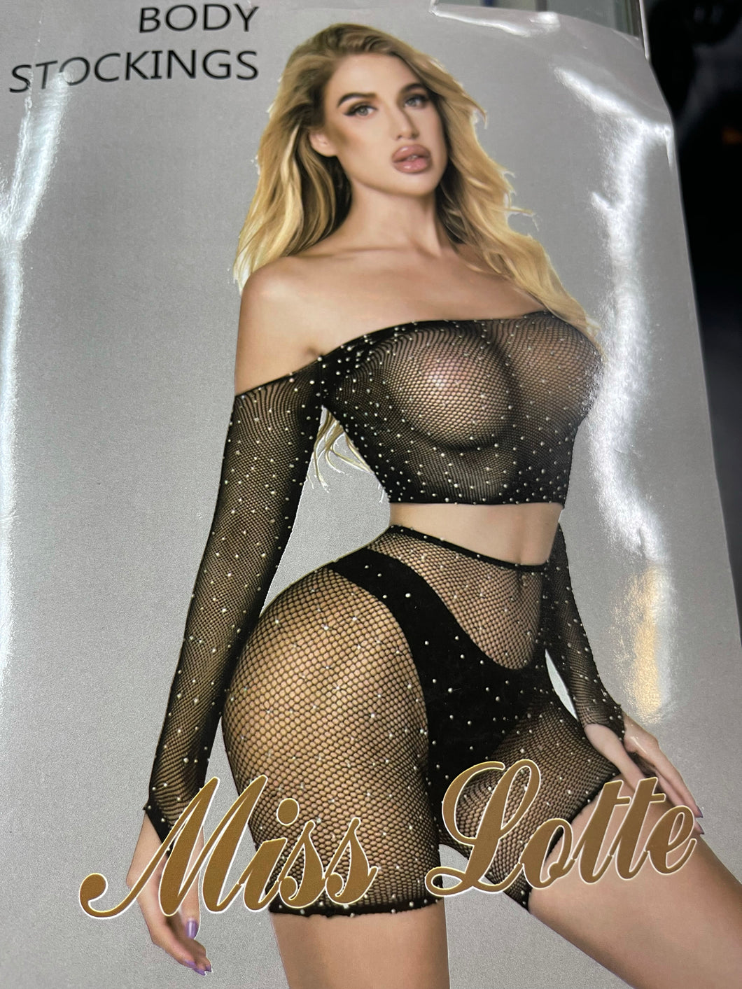 2 piece bling body stocking