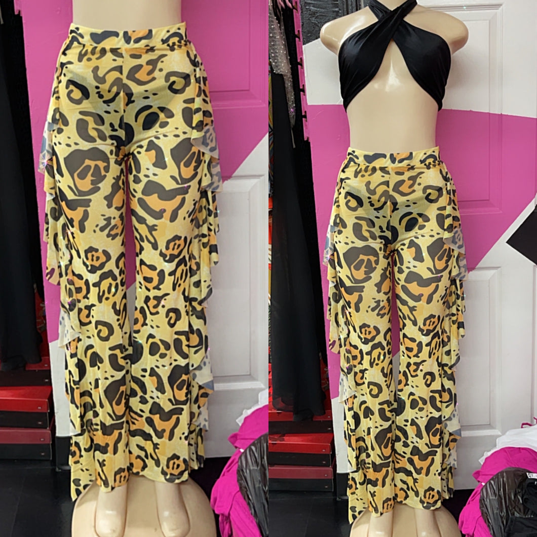 Cover up ruffle animal prints